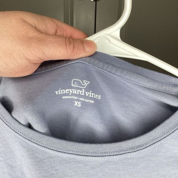 Mens Vineyard Vines Long Sleeved Tee Shirt XS Lt. Blue - Picture 3 of 3